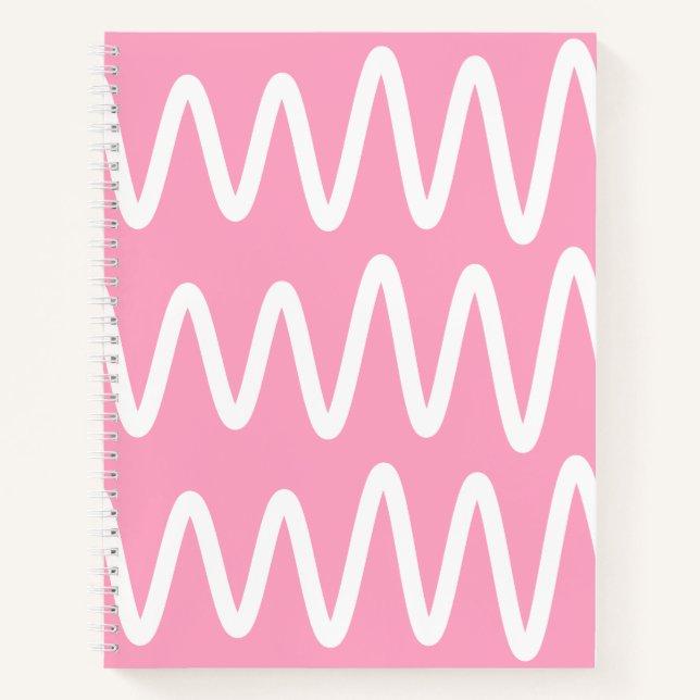 Cuaderno Wave No. 3 - Notebook (Flamingo Pink) (Anverso)
