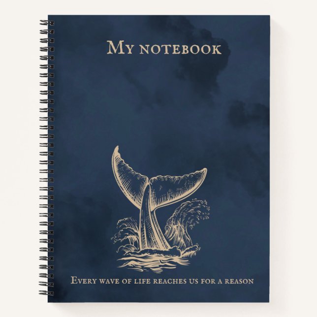 Cuaderno Wave Notebook – Ocean-Inspired Journal for Notes  (Anverso)
