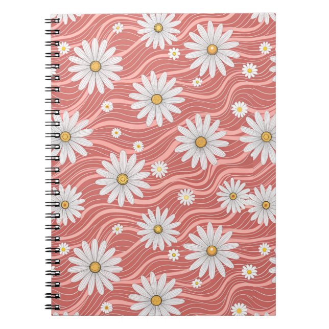 Cuaderno Wavy Pink Daisies (Frente)