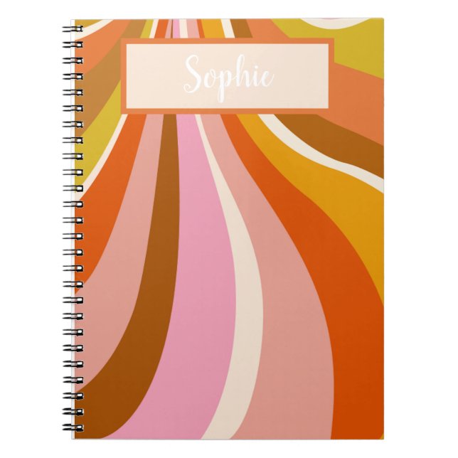 Cuaderno Wavy Retro, Notes Journal, (Frente)