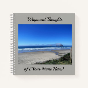 Cuaderno Wayward Thoughts, revista con foto de vista al océ
