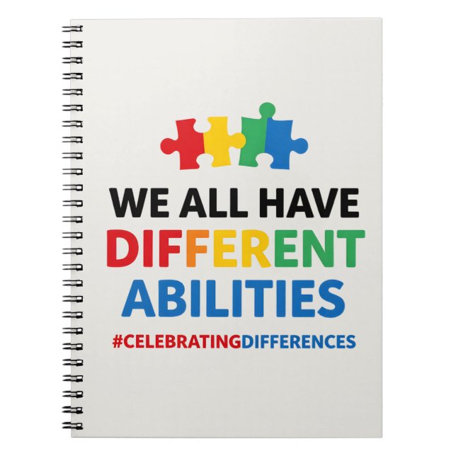 Cuaderno We All Have Different Abilities Awareness Art (Frente)
