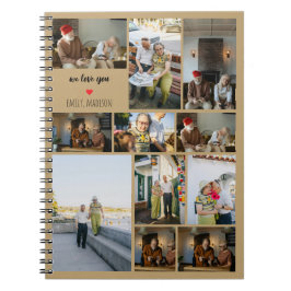Cuaderno We Love You Custom Family Photo Collage 