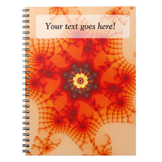 Cuaderno Web de fuego - Arte fractal (Frente)