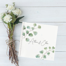 Cuaderno Wedding Guest Book with Eucalyptus Leaves
