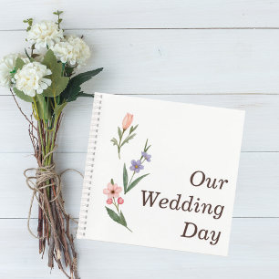 Cuaderno Wedding Guest Book with Romantic Botanical Design