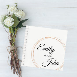 Cuaderno Wedding Guest Book with Terracotta Circle
