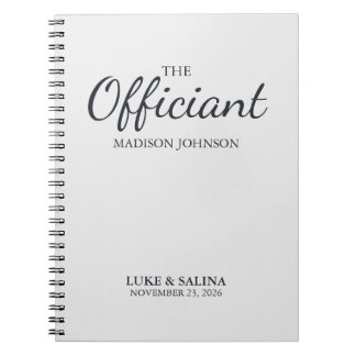 Cuaderno Wedding Officiant Ceremony Personalized Elegant