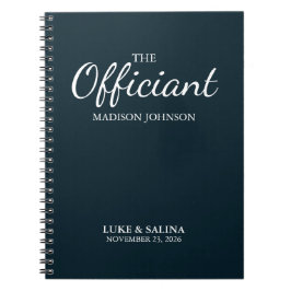 Cuaderno Wedding Officiant Ceremony Personalized Elegant