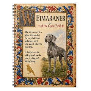 Cuaderno Weimaraner, Arte de Bestiario Medieval