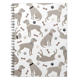 Cuaderno Weimaraner Bones and Paws Notebook
