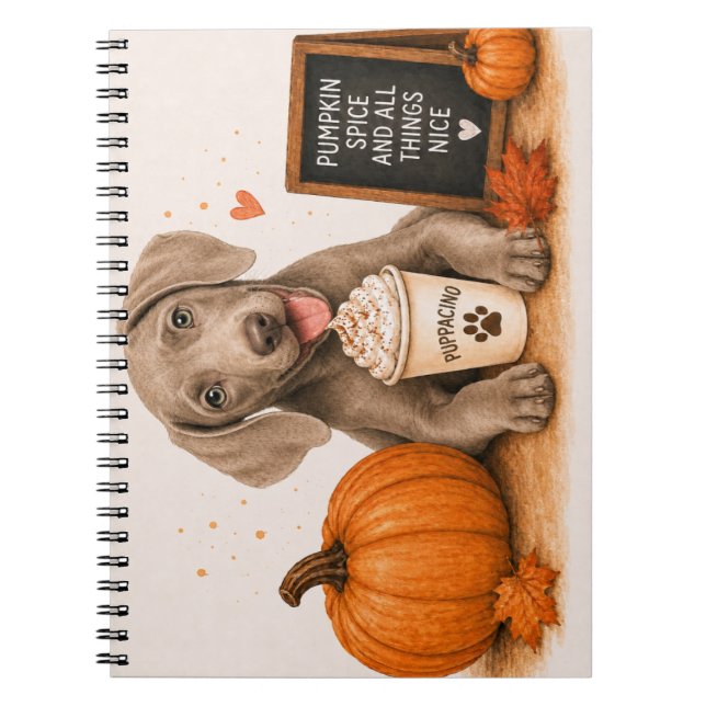 Cuaderno Weimaraner Especias de Calabaza (Frente)