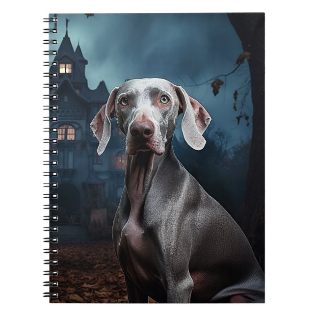 Cuaderno Weimaraner Halloween de terror (Frente)