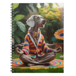 Cuaderno Weimaraner Hippie Meditación Sesión Zen Garden
