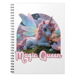 Cuaderno Weißes Einhorn mit Flügeln - Magic Queen