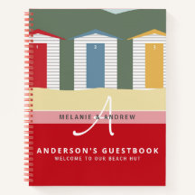 WELCOME BEACH HUT Guestbook Monograma Diversión