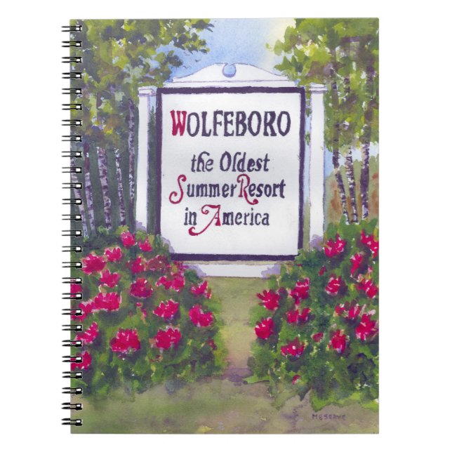 Cuaderno Welcome to Wolfeboro NH Sign (Frente)