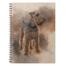 Cuaderno Welsh Terrier on a Mottled Brown Background