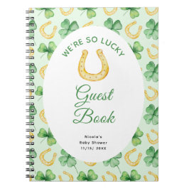 Cuaderno We're So Lucky Horseshoe St Patrick's Baby Shower