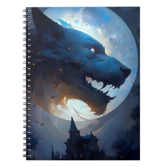 Cuaderno Werewolf Oscuro Fantasy Horror (Frente)