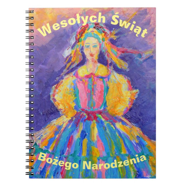 Cuaderno Wesołych Świąt Feliz regalo de Navidad en polaco (Frente)