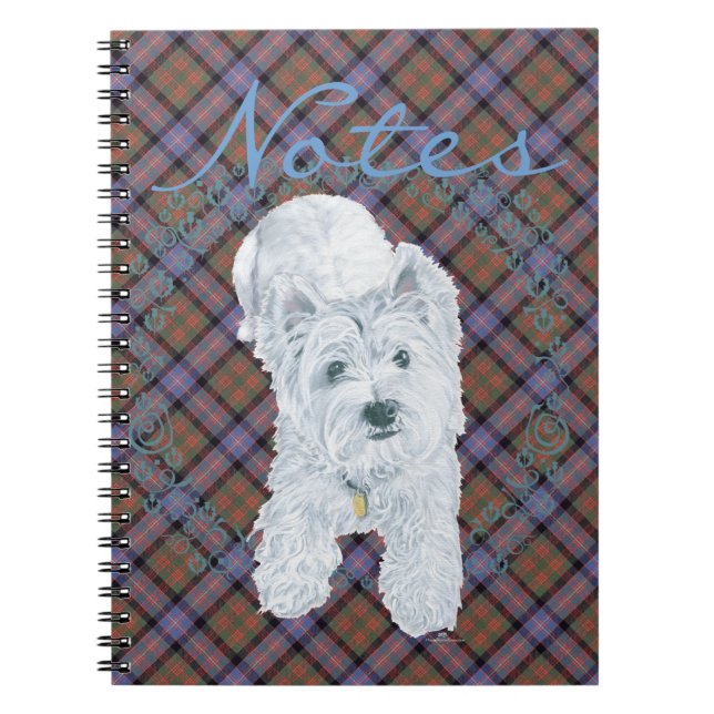 Cuaderno Westie on Tartán (Frente)