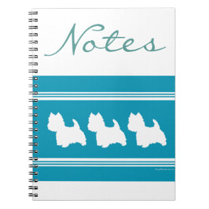 Cuaderno Westies turquesa