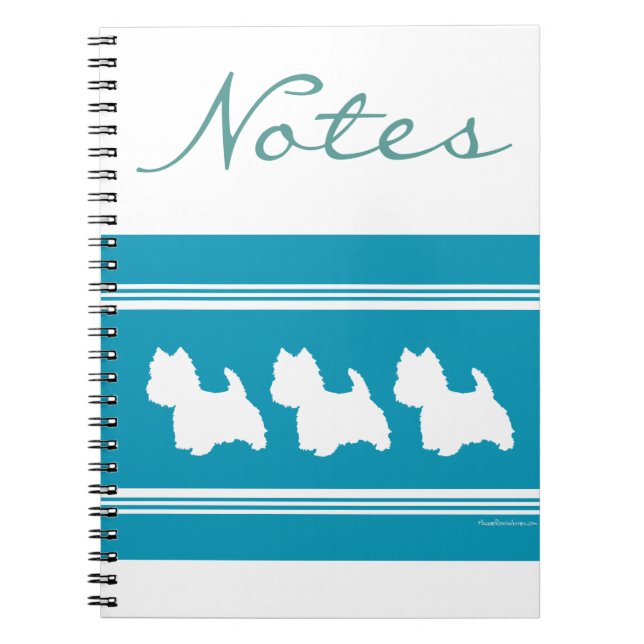 Cuaderno Westies turquesa (Frente)