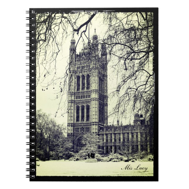 Cuaderno Westminster, Parlamento, Winter London - Inglaterr (Frente)