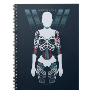 Cuaderno Westworld   Android Skeleton Over Logo