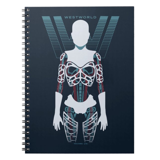 Cuaderno Westworld | Android Skeleton Over Logo (Frente)