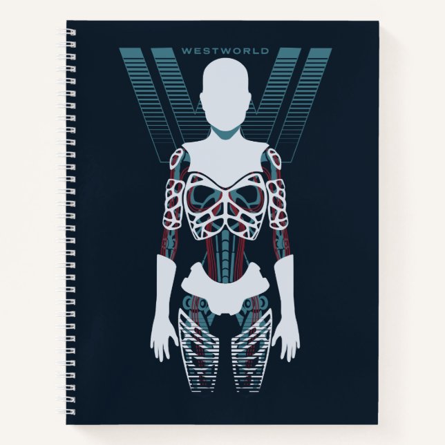 Cuaderno Westworld | Android Skeleton Over Logo (Anverso)