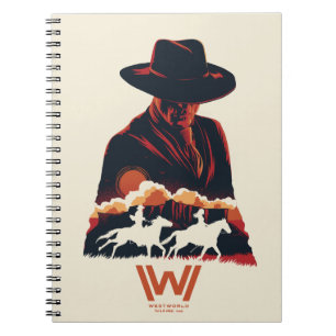 Cuaderno Westworld Hombre con silueta del desierto negro