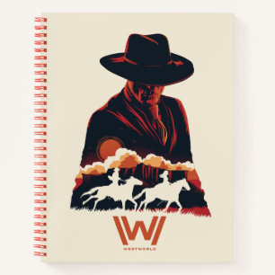 Cuaderno Westworld Hombre con silueta del desierto negro