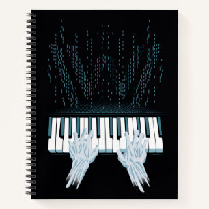 Cuaderno Westworld Manos Android En El Piano Jugador