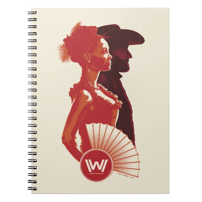 Cuaderno Westworld | Retrato de plantilla de Maeve y Hector (Frente)