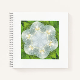 Cuaderno Wet White Wild Rose - Mandala green - by ID AD Art