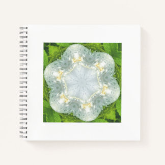 Cuaderno Wet White Wild Rose - Mandala green - by ID AD Art