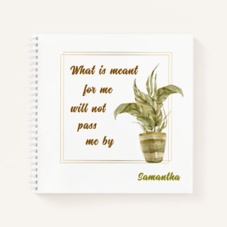 Cuaderno What is Meant for Me Spiral Notebook