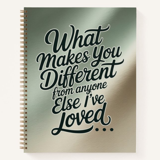 Cuaderno What Makes You Different (Anverso)