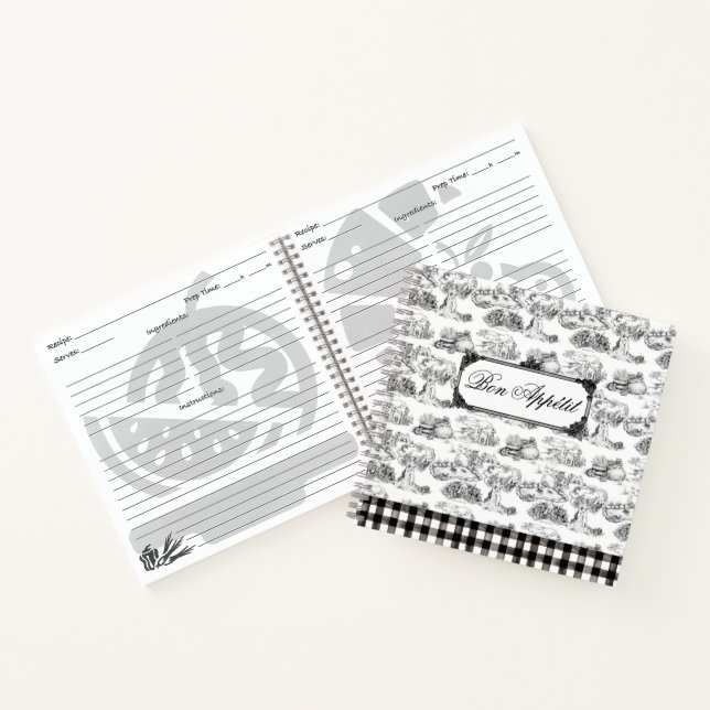 Cuaderno WHEATEN Terrier Black Toile Bon Appétit Receta (Interior)