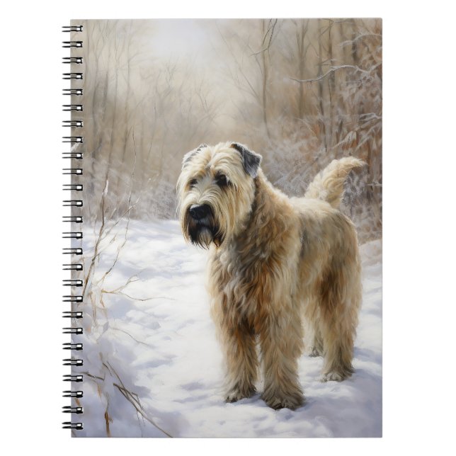 Cuaderno Wheaten Terrier Deja que nieve Navidad (Frente)