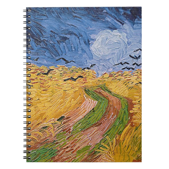 Cuaderno Wheatfield con los cuervos, 1890 de Vincent van (Frente)
