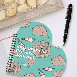 Cuaderno Whelk Shells Illustrated Custom Heart-shaped