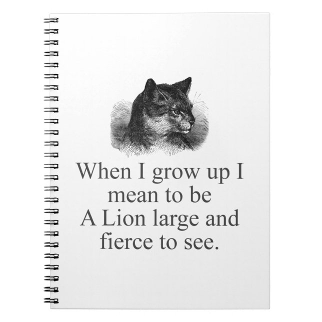 Cuaderno When I Grow Up I Mean To Be  (Frente)