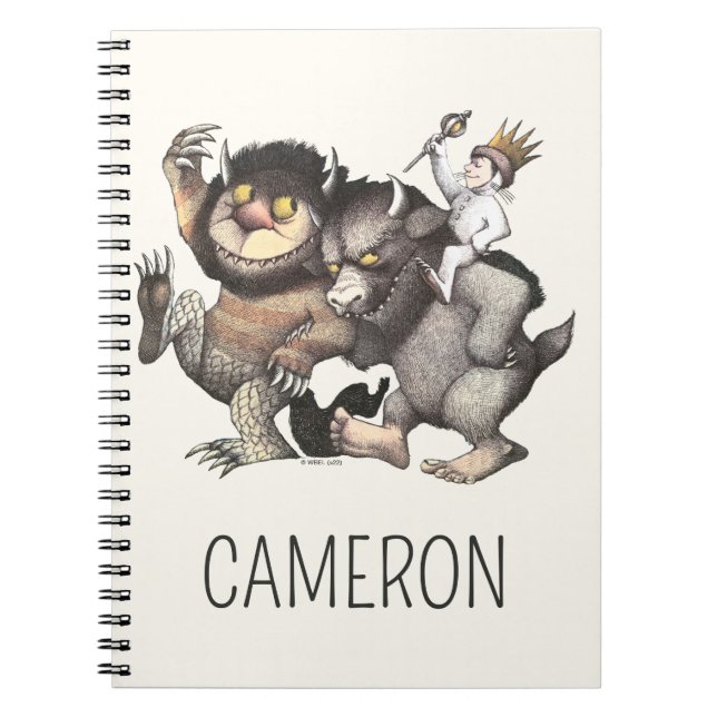 Cuaderno Where the Wild Things | Agrega tu nombre (Frente)