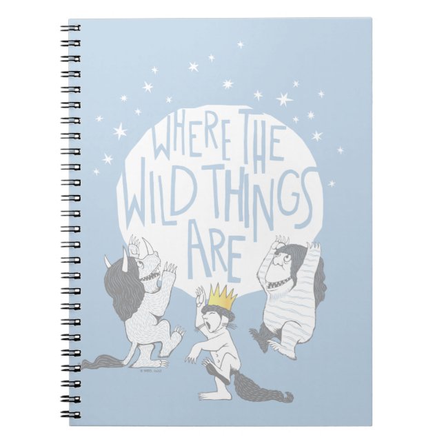 Cuaderno Where The Wild Things Are | Luna y Estrellas (Frente)