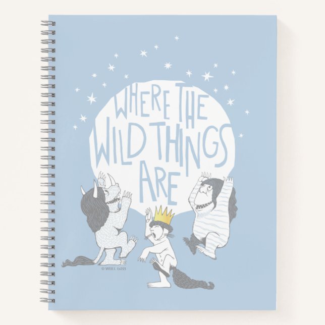 Cuaderno Where The Wild Things Are | Luna y Estrellas (Anverso)