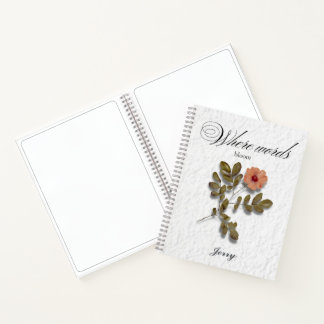 Cuaderno Where Words Bloom – Personalized Writing Journal