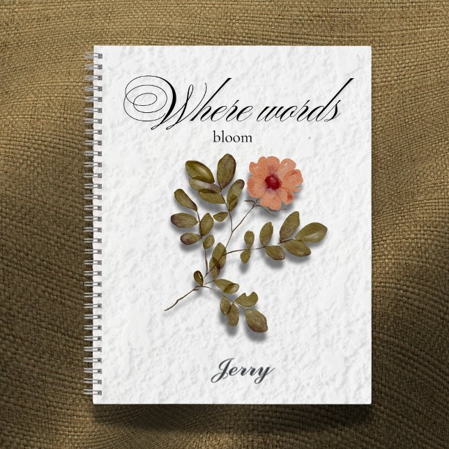 Cuaderno Where Words Bloom – Personalized Writing Journal (Subido por el creador)